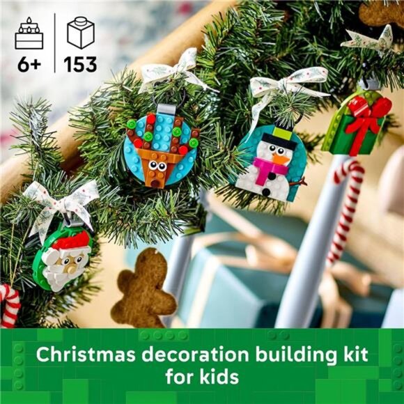 LEGO Christmas Ornaments Building Set Holiday Decorations Kids Boys Girls Ages 6 - Picture 2 of 7